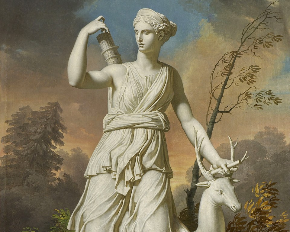 Statues Grecques_Diane - Papier peint